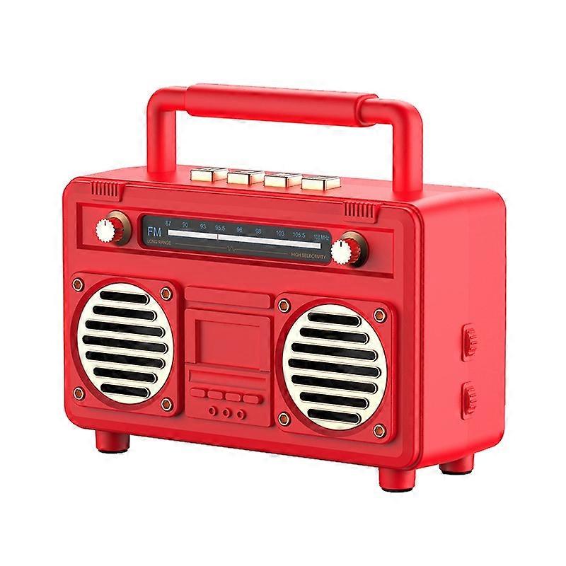 BT21 Retro FM rádió Bluetooth hangszóró piros