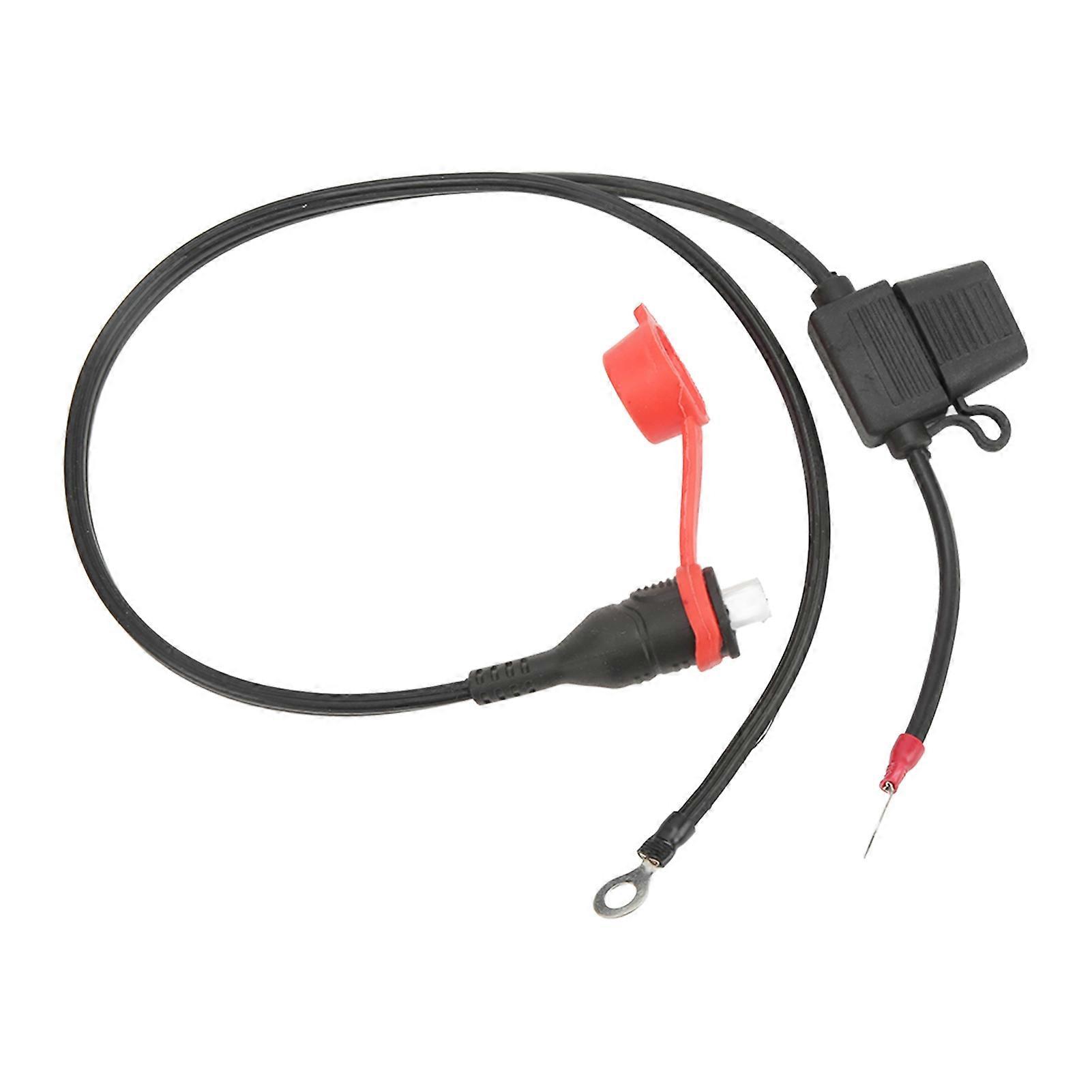 Battery Waterproof Fused Connector Lead Wire 1/4in / M6 Ringlets Replacement for Optimate 2 3 for TM Style