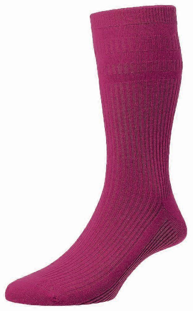 HJ Hall Original Wool Softop Socks - Magenta