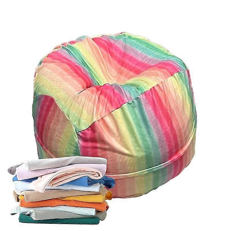 Bean Bag Storage Cover Beanbag Chairs For Kids With Cute Pattern Stuffed Animal Holder Large Capacity For Adults Room Stuffed