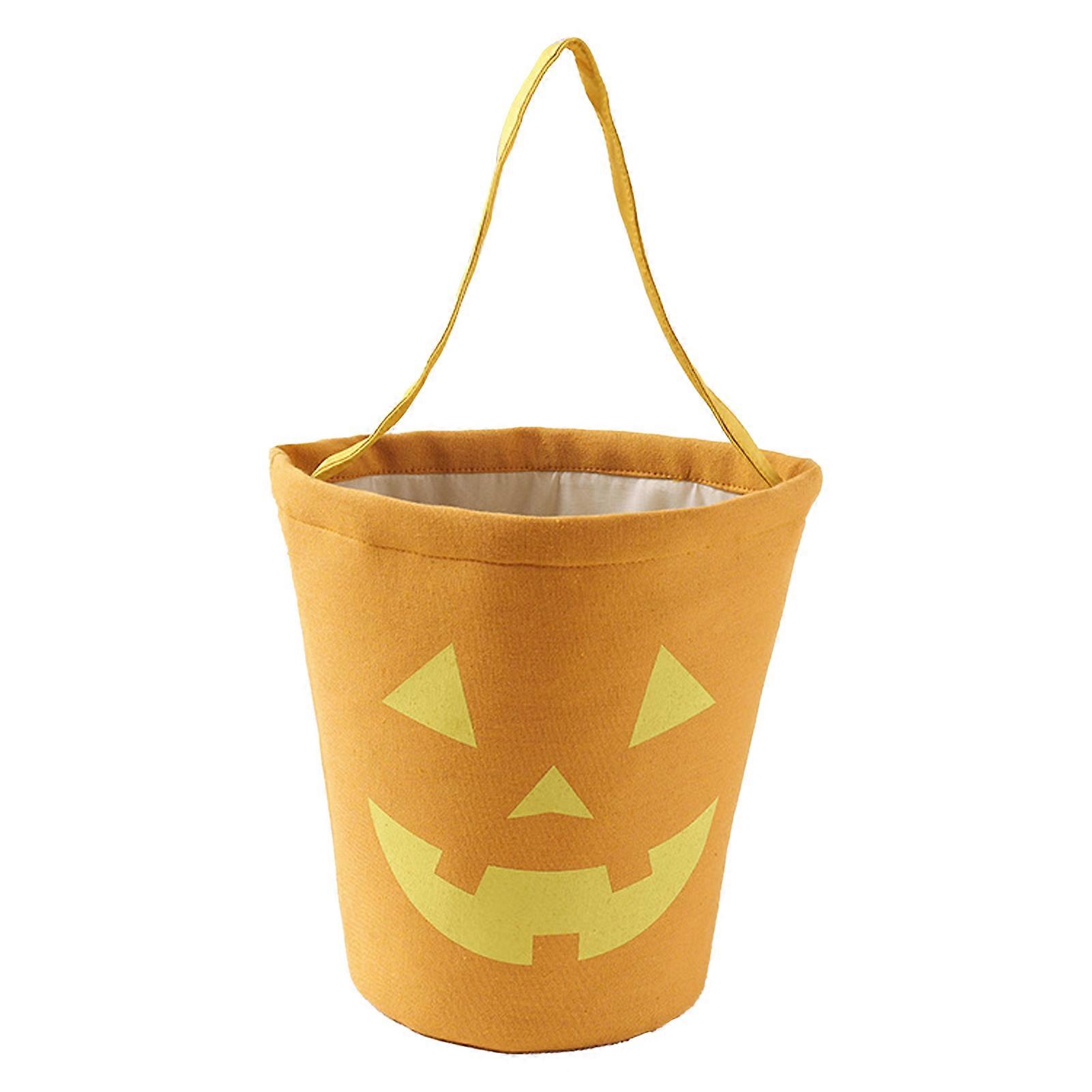 Halloween Candy Bag Bat Shape Spooky Print Large Capacity Contrast Color Festive 3D Visual Effect Halloween Candy Basket Qinghai