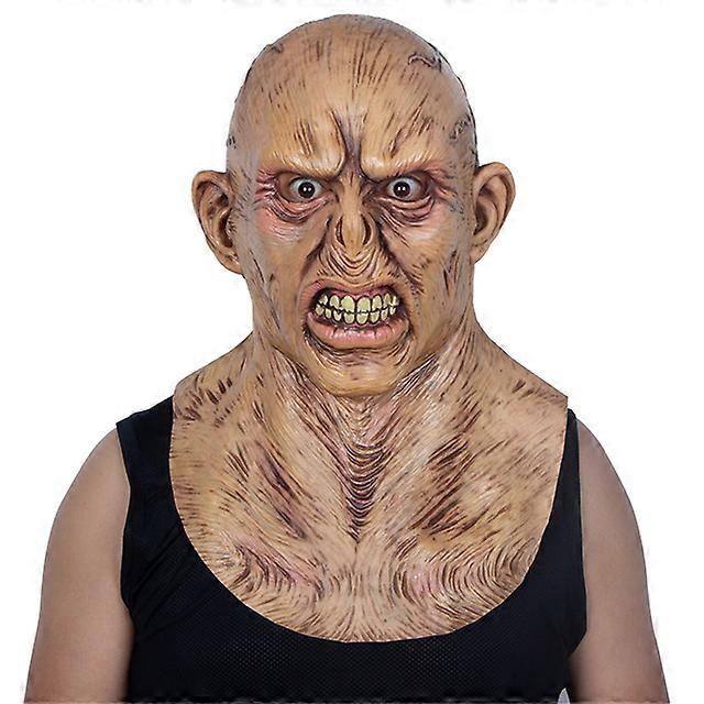 Halloween Bald Angry Old Man Mask Horror Monster Demon Headgear Latex Costume Masquerade Carnival Props