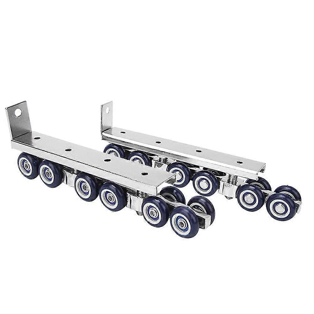 12WheelsSlidingDoorRollers-SilentHangingHardwarewithRailWheel(1Pair)