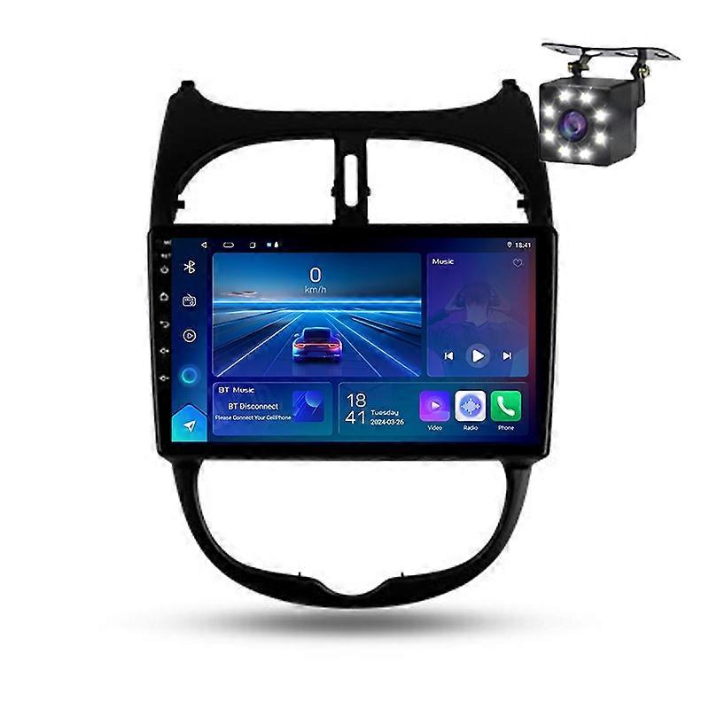 Car Radio Wireless Carplay For Peugeot 206 1998 - 2012 Navigation Android Auto