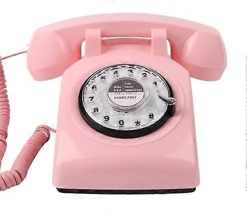 1960 ' s retrò Rotary Dial Phone - telefono fisso con filo con pulsante di ricomposizione e controllo suoneria regolabile per casa / ufficio