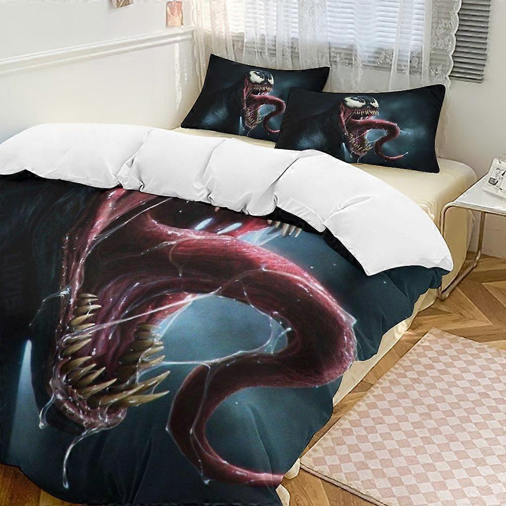 c485 Venom Conjuntos de Edredom, Conjunto de Cama de 3 Peças Conjunto de Cama Macio e Quente com 1 Capa de Edredom e 2 Fronhas para Quarto Todas as Estações hno485