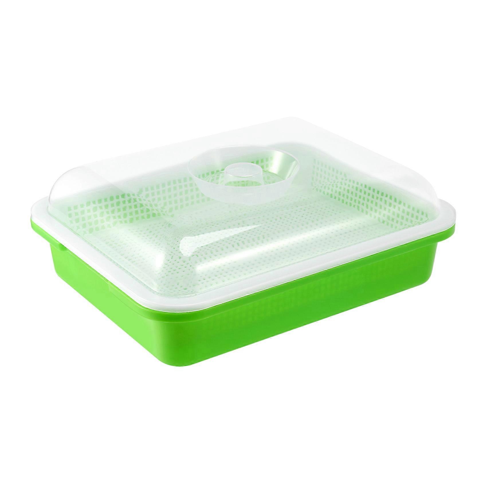 Seed Sprouter Tray with Lid Free Bean Sprout Grower Sprouting Seeds Tray, Dirt Free Way and Big Cap