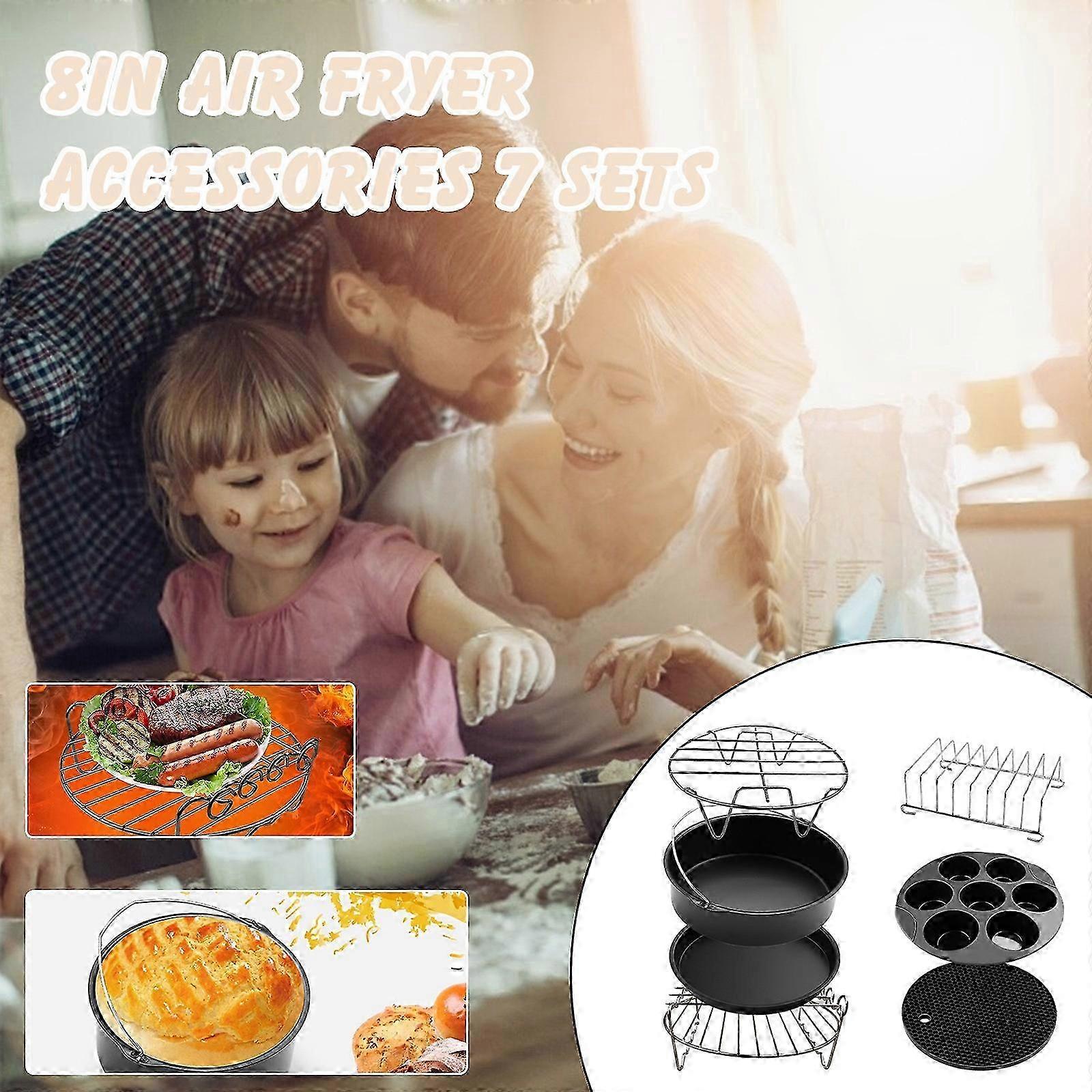Acessórios de fritadeira 7 PCS para 4.8QT-6.3QT Fritadeira com barril de bolo de 8 polegadas