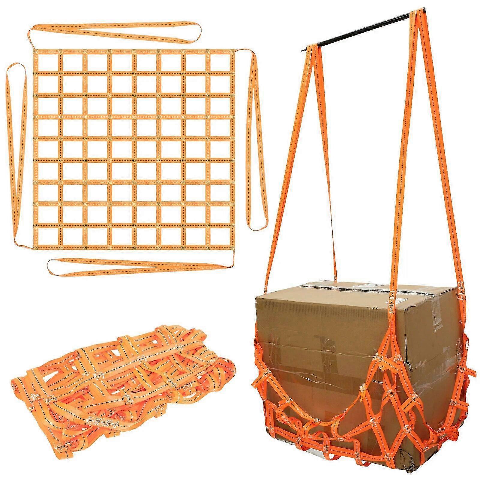 300kg Cargo Lifting Nets1x1m Polyester Sling Hoisting Net Load Capacity Cargo Hanging Net For Loading And Unloading Cargo