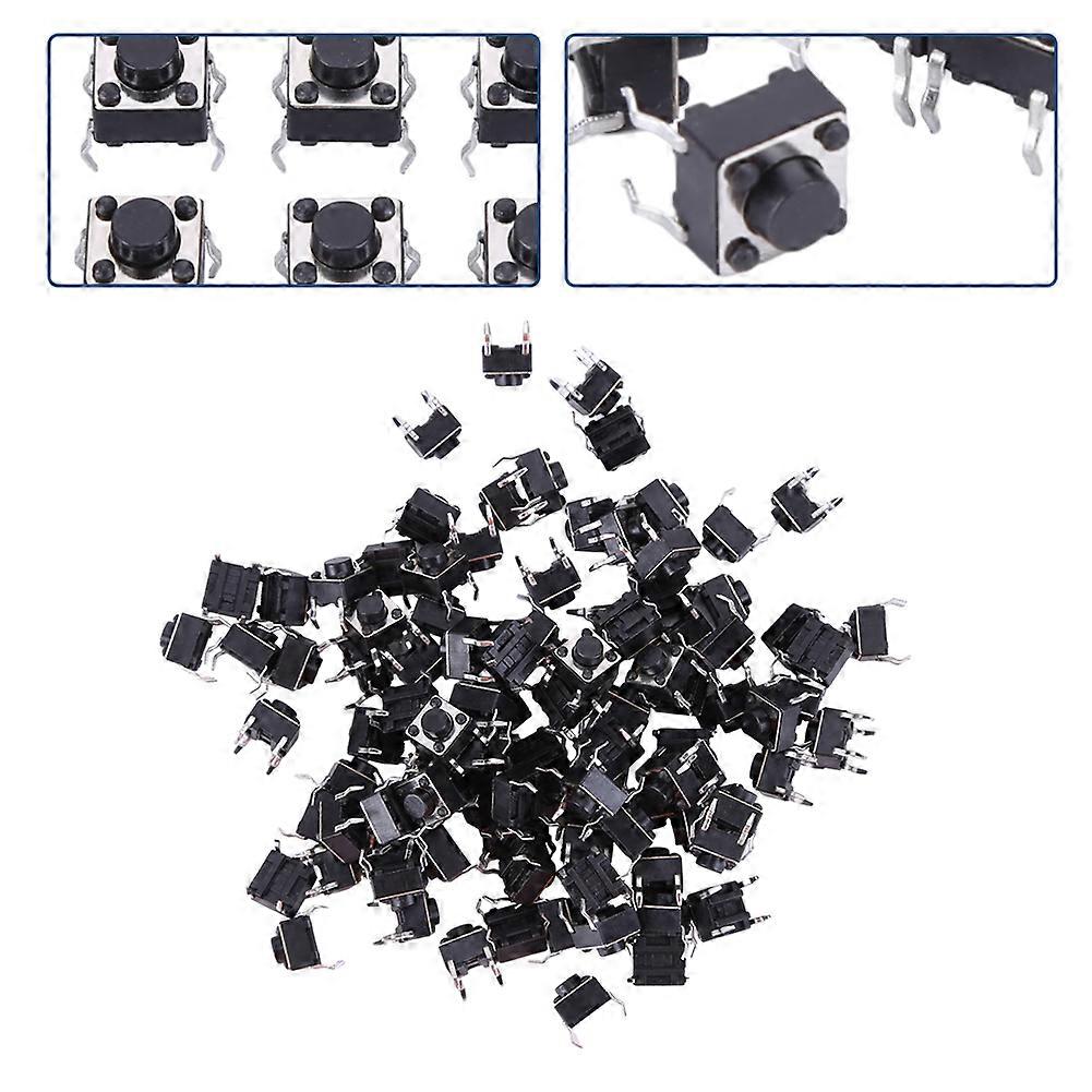 100PCS Tact Switch Push Button DIP 4 Pin Micro Switch Touch Button Momentary Tactile Switch Button Electronic Components