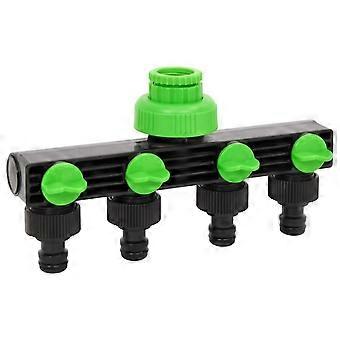 4-Wege-Wasserhahn Adapter Grün Und Schwarz 19,5x6x11 cm ABS & PP