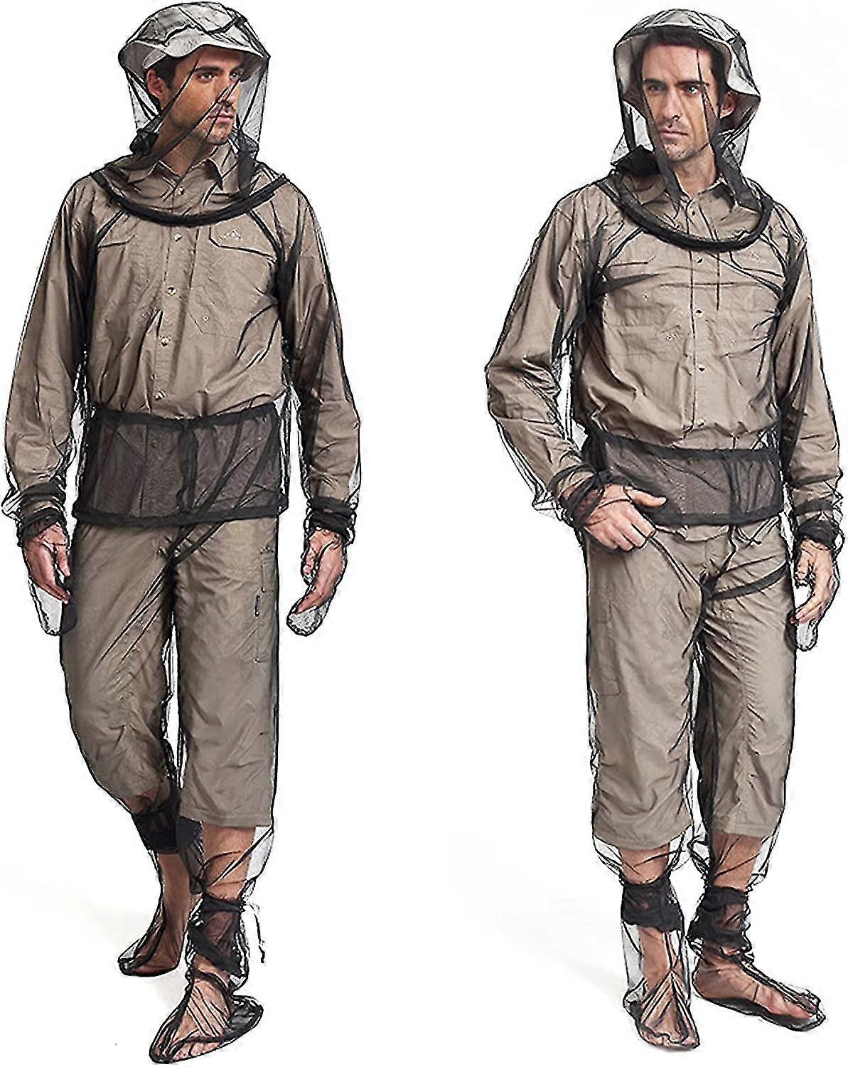 4 Adet Sivrisinek Suit, Hafif Böcek Kovucu Ceket Hood Pantolon Net Giyim Seti Erkekler Kadınlar Için, Böceklerden, sineklerden, sivrisineklerden açık hava koruması, I