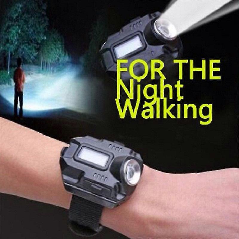 Waterproof Tactical Rechargeable Led Flashlight Torch Wrist Light Lamp 3-mode
