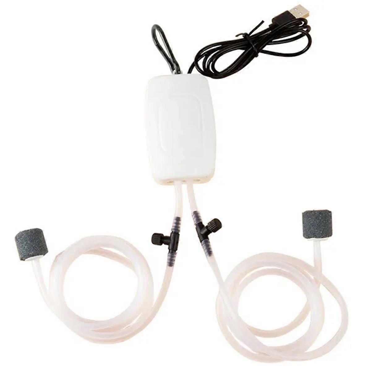 Fish Tank Air Pump USB Powered Aerator Aquarium Accessories Adjustable Air Valve Silent Bubble Oxyg