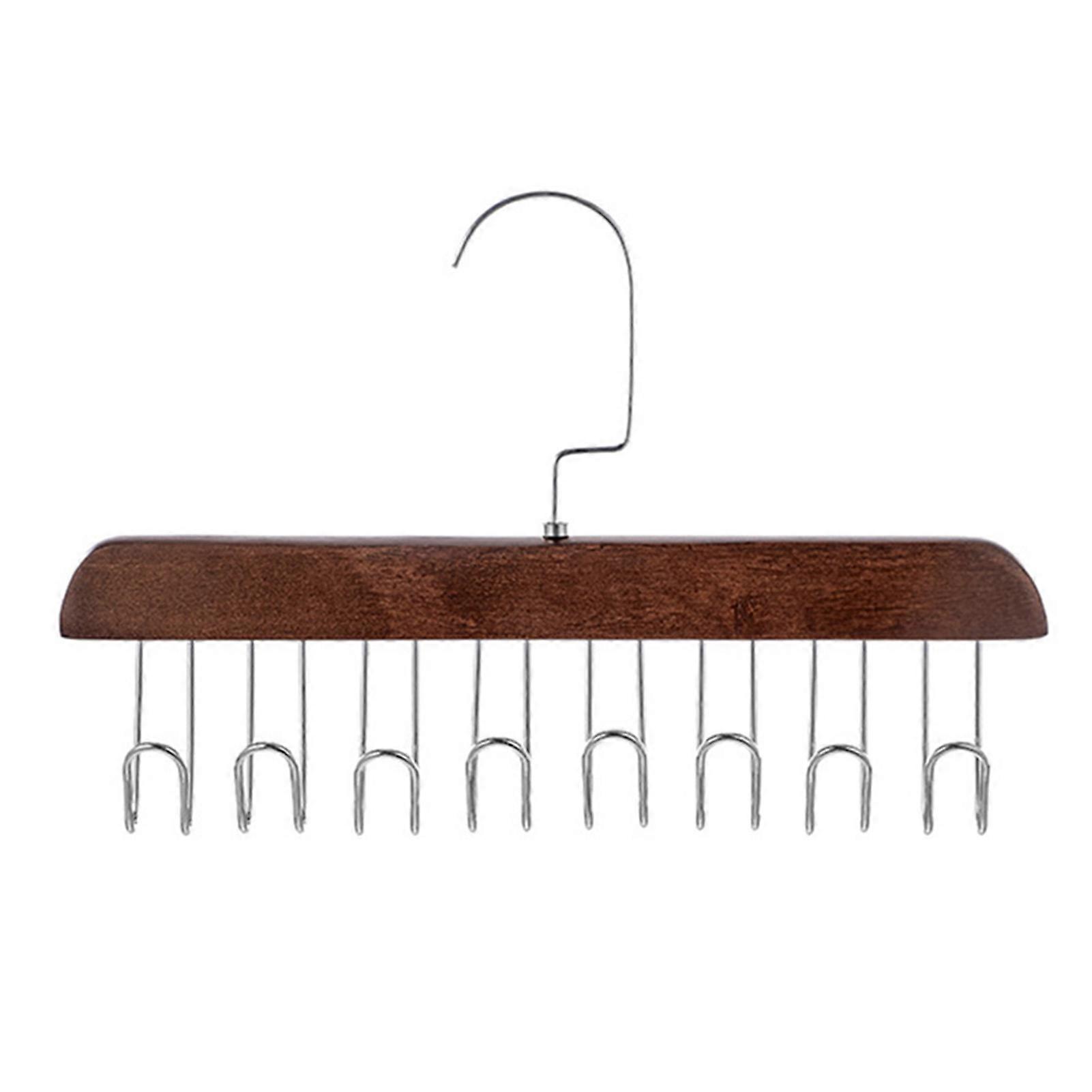 Anti Slip Multi Hook Coat Rack Rotatable Underwear Tie Drying Rack for Closet