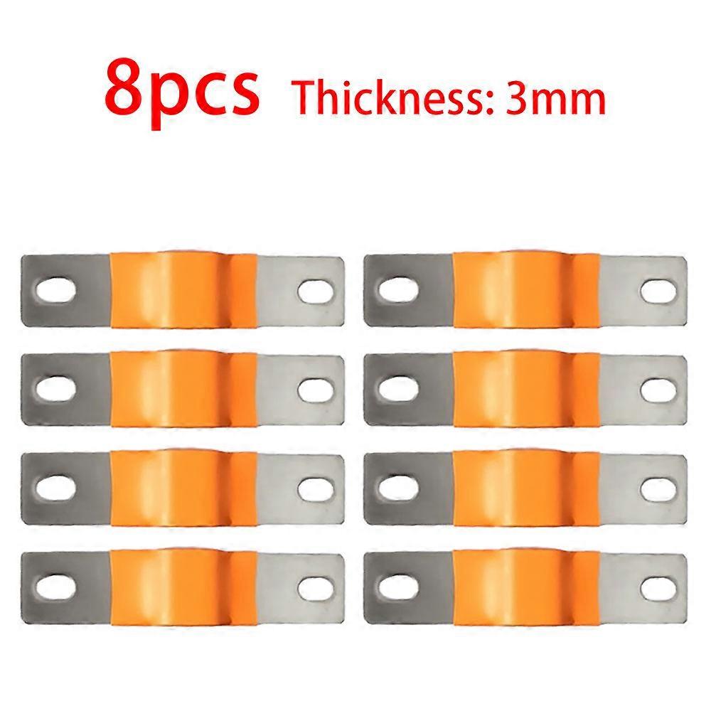 8Pcs Lithium Battery Connector Flexible Busbar Copper Nickel Plate Bus Bar 74mm Hole For Li-ion 280A Cell Loose Protector