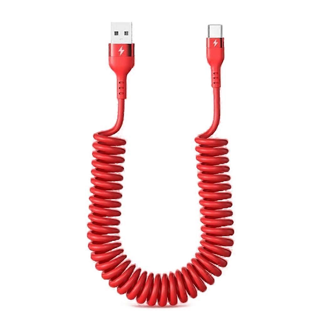 Spring Shape Usb to Type-c Cables 5A Type C Charger Cable Fast Charging