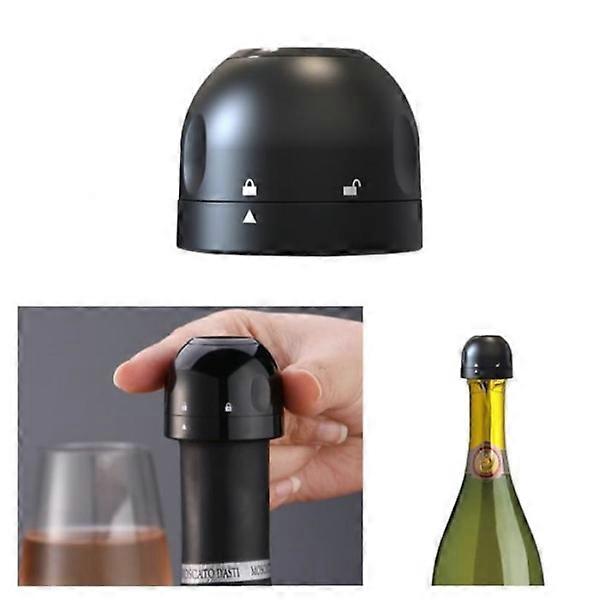 Champagne / Vinkork - Vakuum frsluter - Stopper Svart