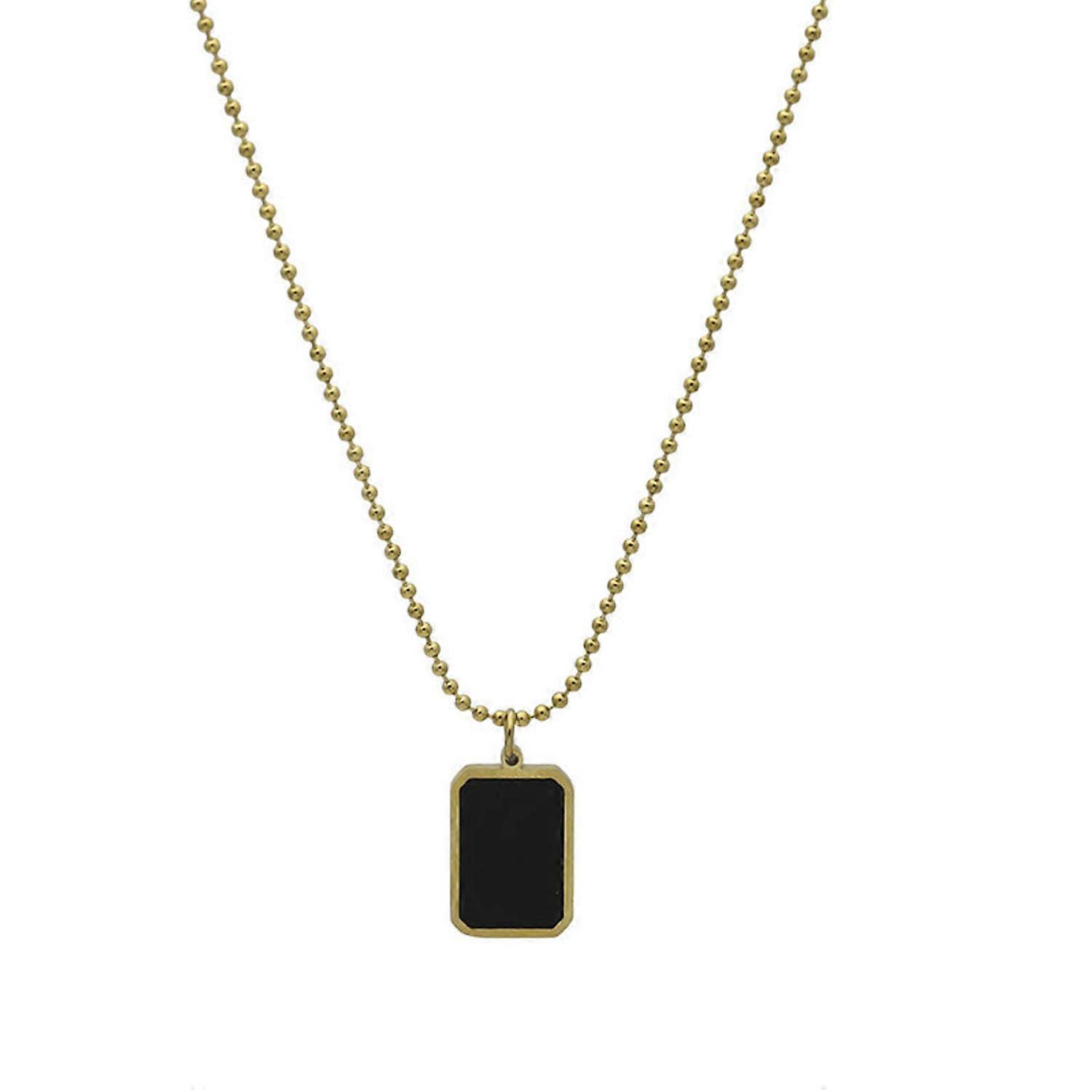 Square necklace with sequins