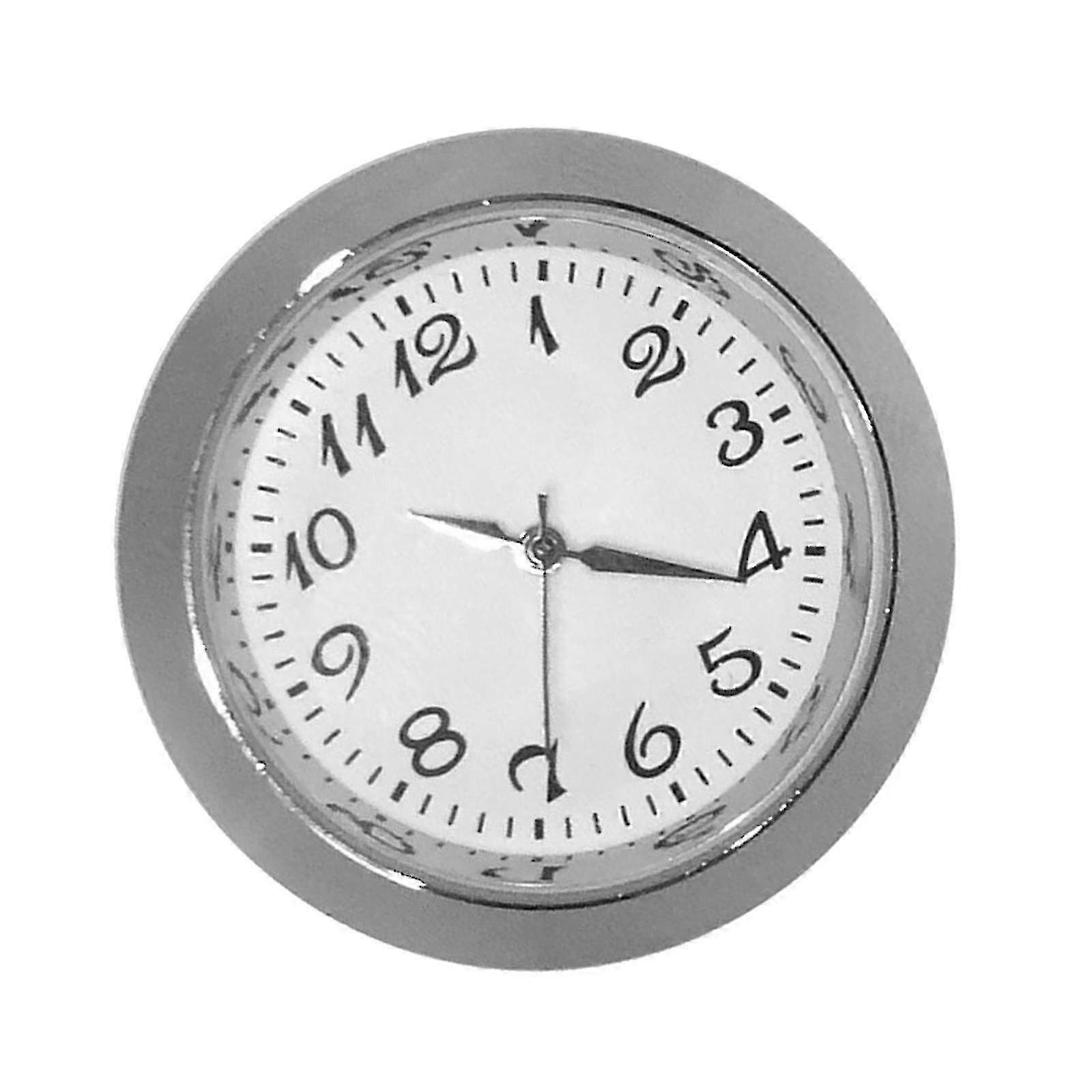 Round Clock Insert Clock Movement Clock Face For Diameter 1-3/8 Inch Hole Argent