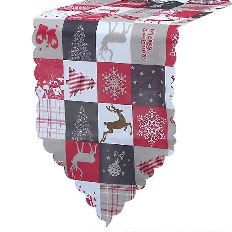 Christmas Tablecloth Tree Table Runner Merry Xmas Decorations for Home Party Decor Ornaments Dining Table Decorations New Year 2022