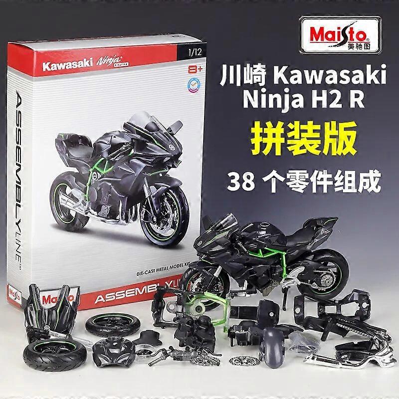 גרסת הרכבה 1:12 קוואסאקי H2R סגסוגת אופנוע דגם Diecast מתכת צעצוע מירוץ אופנוע אוסף דגמים מתנות לילדים