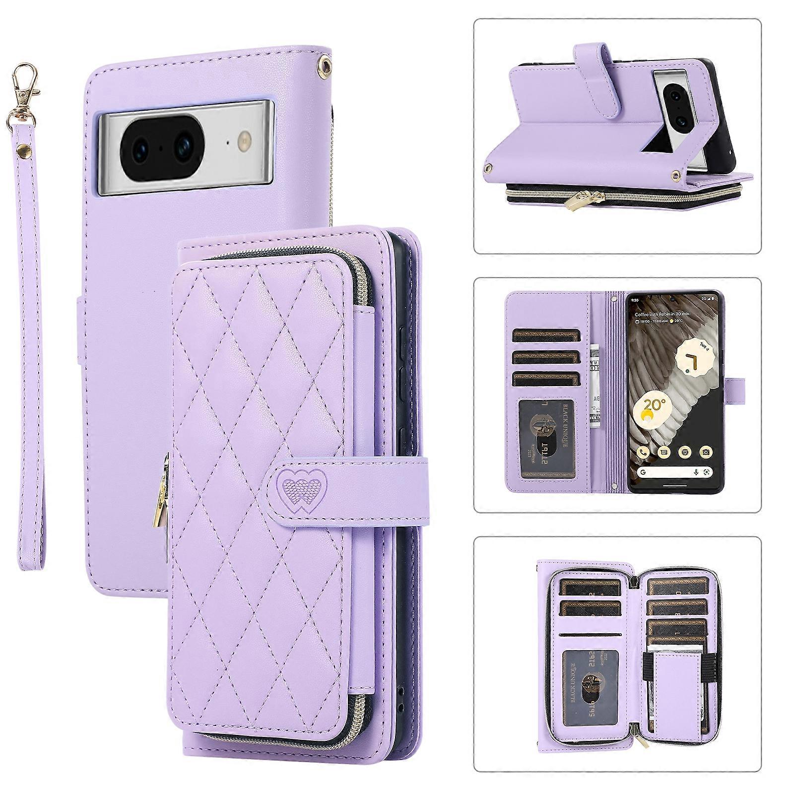 Zipper Wallet Leather Case For Google Pixel 8