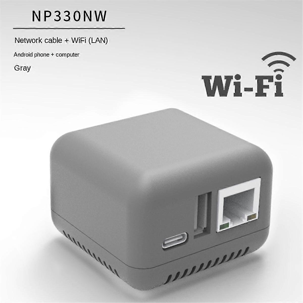 Wifi-netwerk Bt 4.0 Print Server Netwerken Usb 2.0-poort Snel 10/100mbps Rj-45 Lan-poort Ethernet Print Netwerk Eu-stekker
