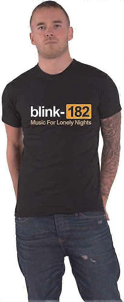 Blink-182 Lonely Nights Hombre Camiseta Negro XXL 100% algodn Regular Ultra high quality
