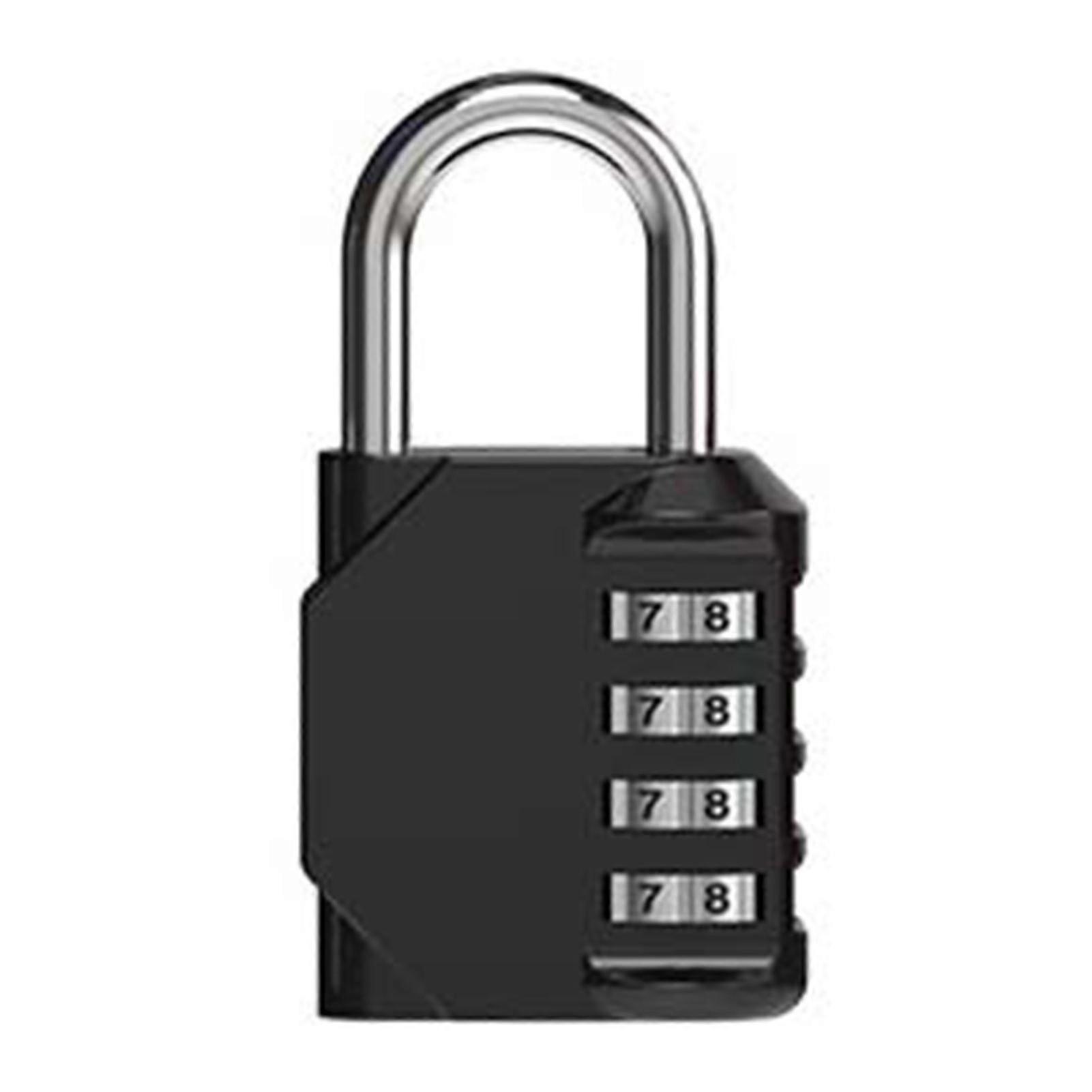Digital Padlock for Locker Splash-Proof 4 Digits Lock Heavy Duty Zinc Alloy Body for School Gym Locker Fence JKW
