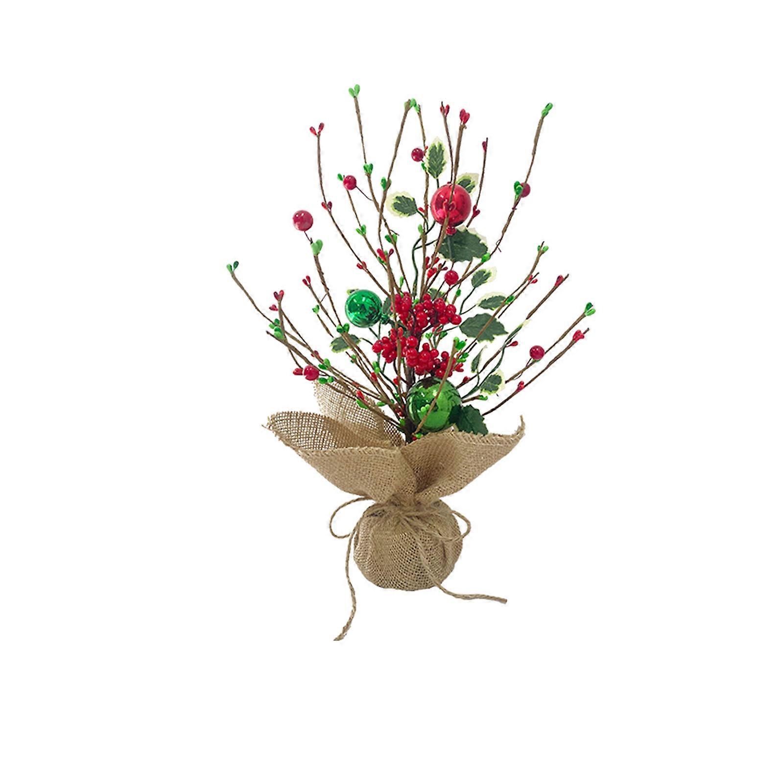 Accueil Table Décor Noël Pin Décor Aiguilles de pin Simulation Pins Arbres Artificiels Arbres de Noël Ornements Décor de Noël