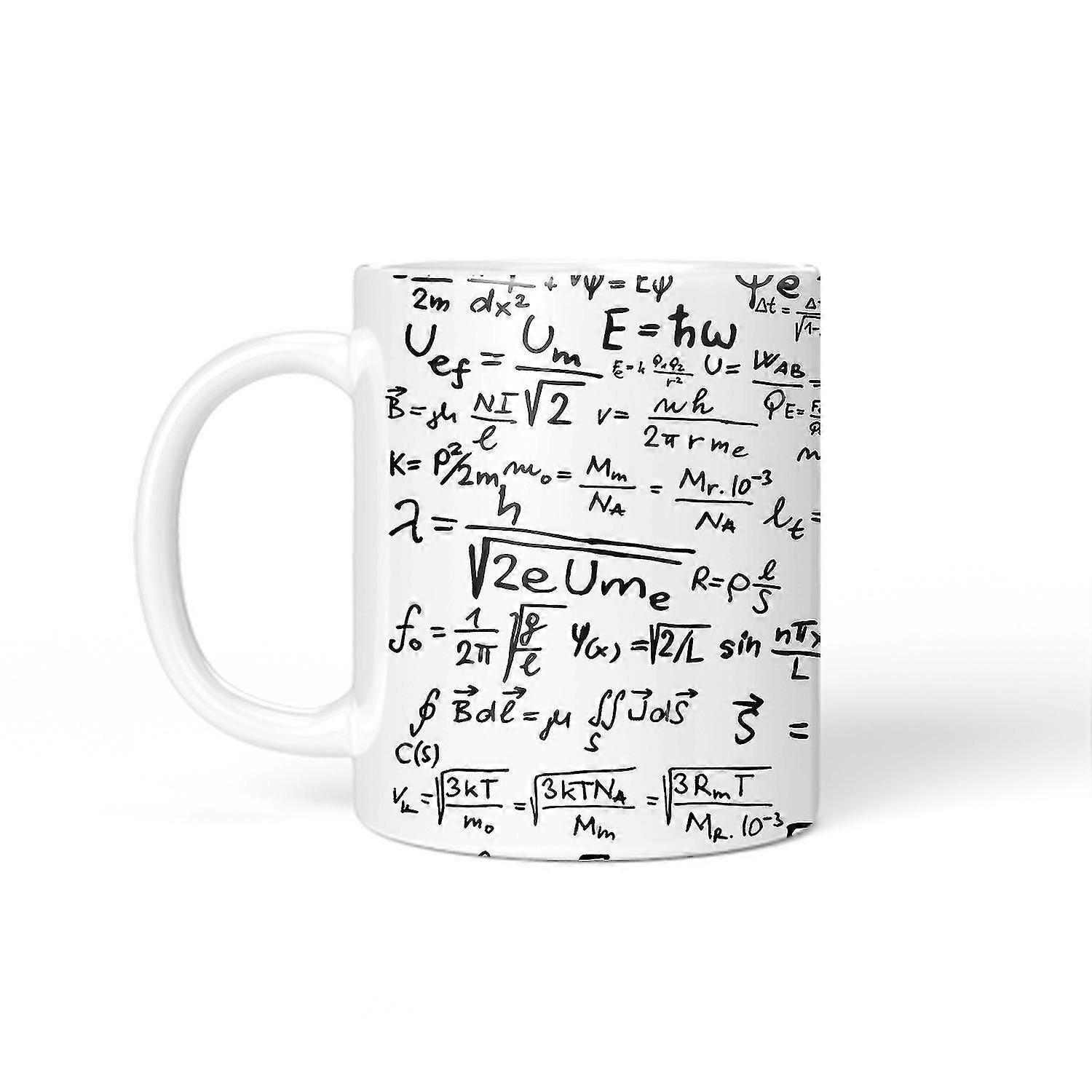 Mathematical Formulas Coffee Mug - Ponder Famous Math Equations While You Enjoy Your Drink - Comes In A Fun Gift Box