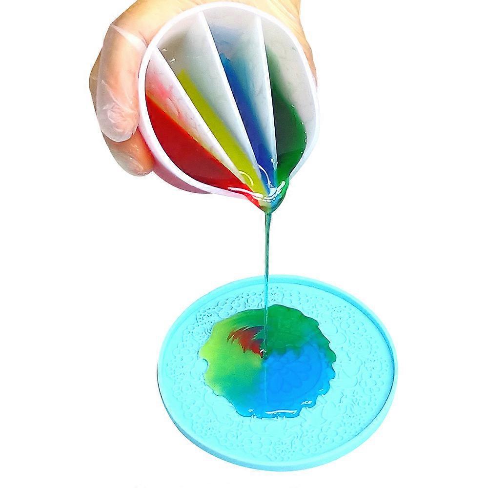 Reusable Silicone Split Cups For Fluid Art Drawing Diy Making Supplies 4 Grids