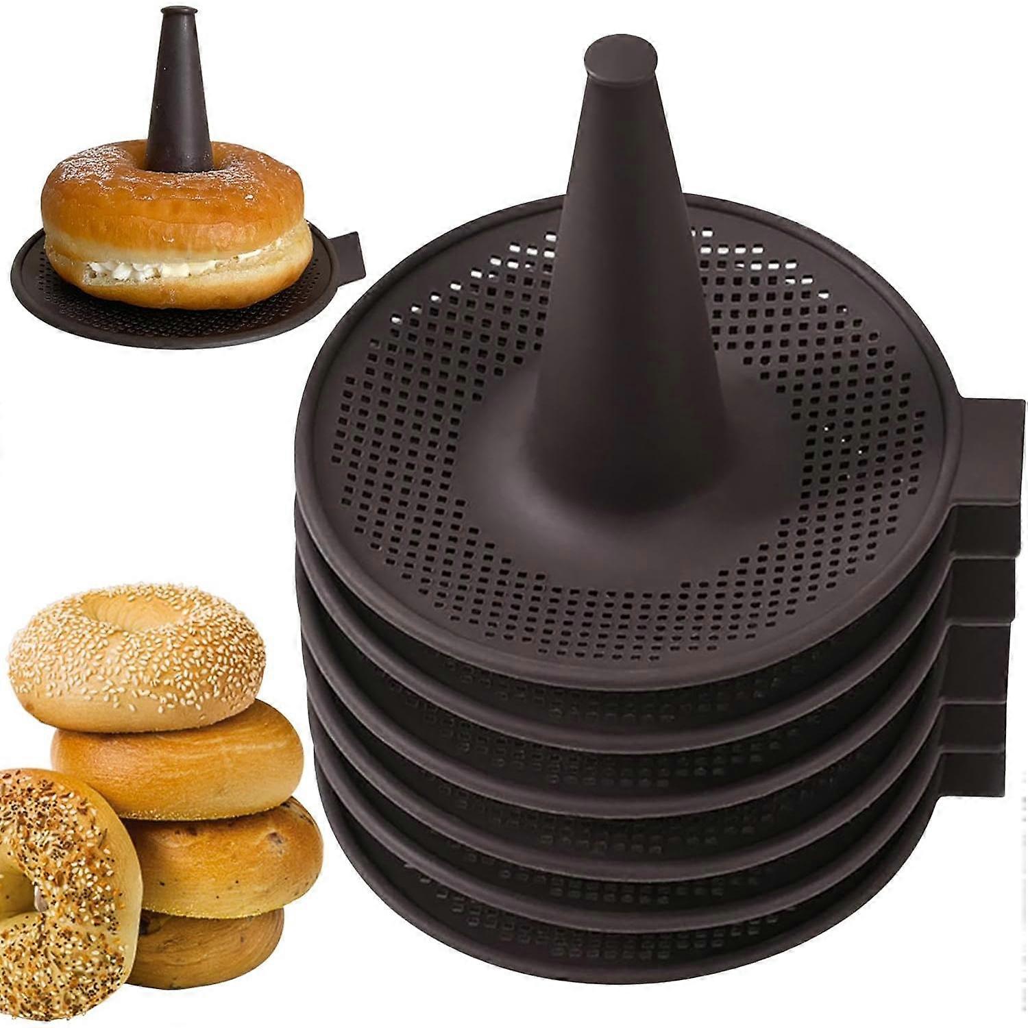 Formy silikonowe, foremki do pączków do pieczenia, zestaw patelni do pączków, 6 sztuk foremek do ciasta na bajgle i pączki