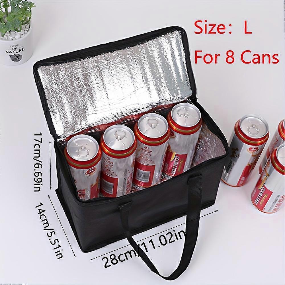 1pc Premium Insulated Cooler Bag - Lightweight & Heavy-Duty, Reflective Aluminum Liner for Superior Cold Retention - Perfect for Drinks & Lunch, Keeps
