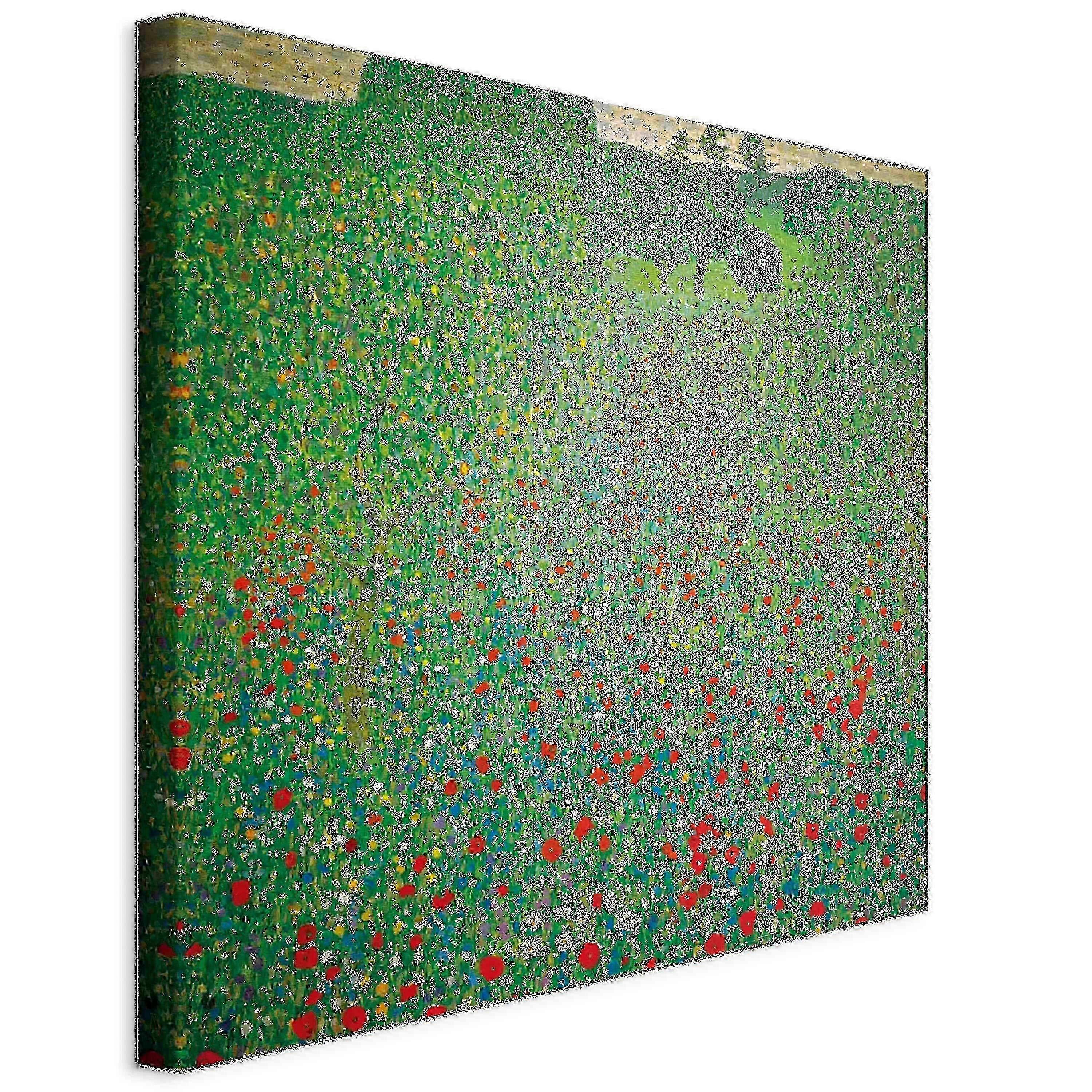 Impression sur toile - Champ de coquelicots (Gustav Klimt)