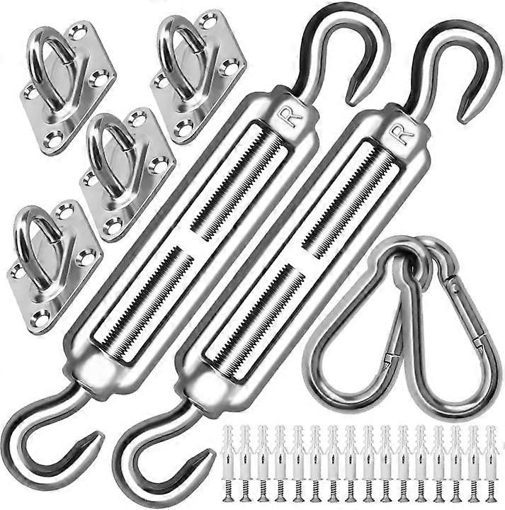 Heavy Duty M6 Shade Sail Fixing Kit, 304 Stainless Steel Canopy Fixing Kit for Triangle and Square, Accessory Kit (M6)
