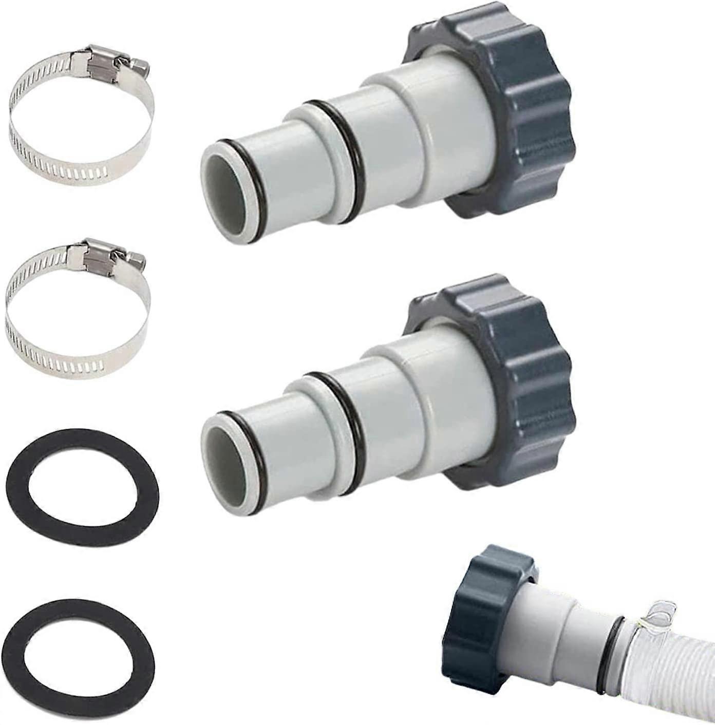 Pool Hose Adapter With Thread, Peplacement Hose Adapter For 1.5" And 1.25" Connections