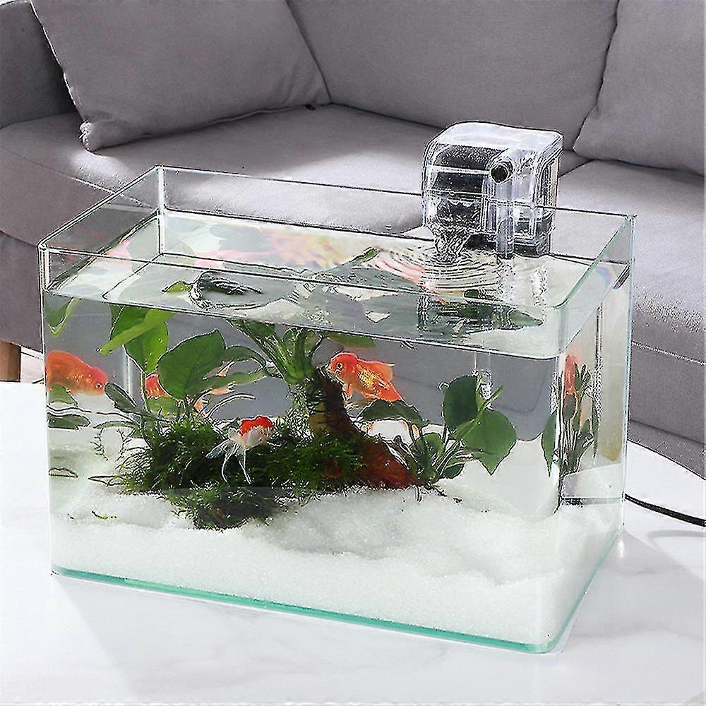 Aquarium Fish Tank Mini Waterfall Hang On External Oxygen Pumps Water Filter