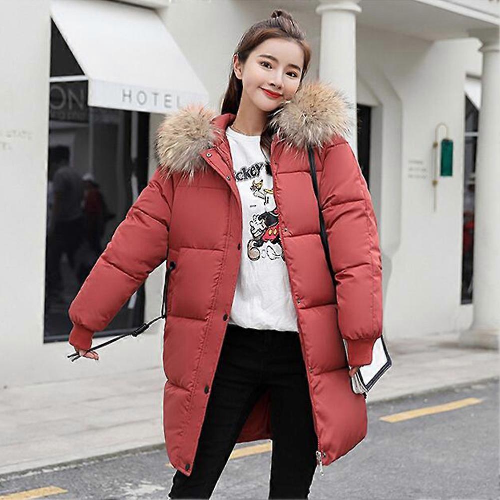 New women's mid-length padded jacket with turned sleeves