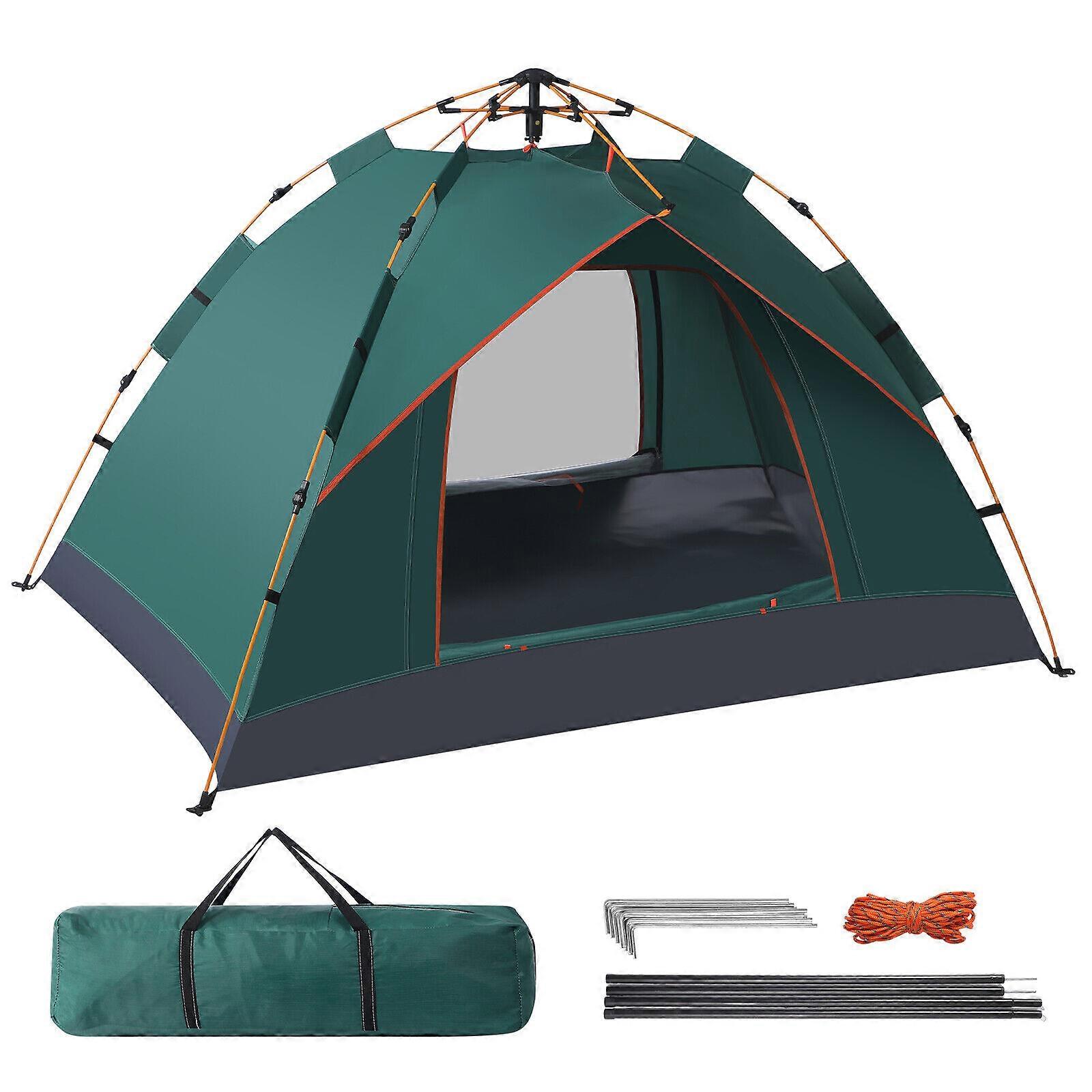 3-4 Man Automatic Instant Double Layer Pop -Up Camping Tent Waterproof Outdoor -GSL