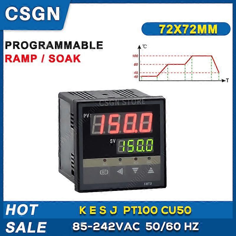 Kiln Furnace Oven Programmable Pid Temperature Controller 220V SSR Relay Output 72mm 30 Segment Program Controller