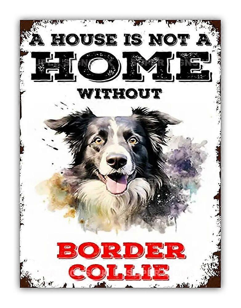 Border Collie Aluminium Métal Chien Signe Jardin Pour Animaux De Compagnie Mode-216