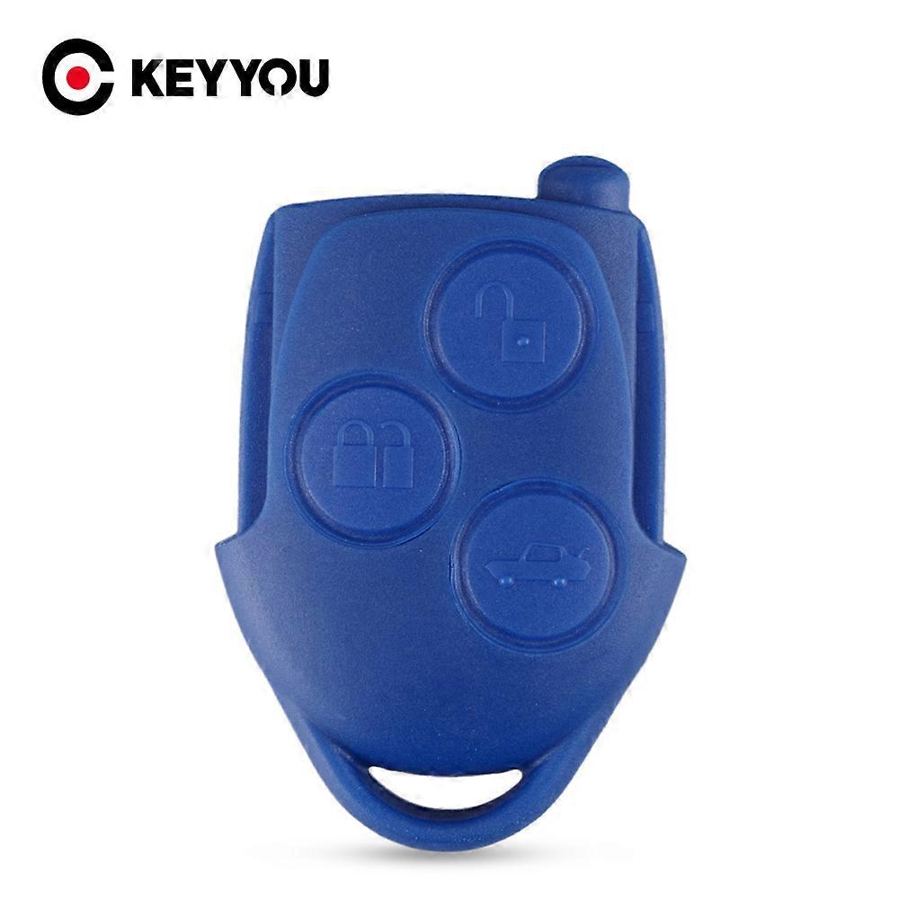 Replacement Blue Case 3 Buttons Remote Key Shell Cover Fob For Ford Transit 2006 2007 2008 2009 2010 2011 2012 2013 2014