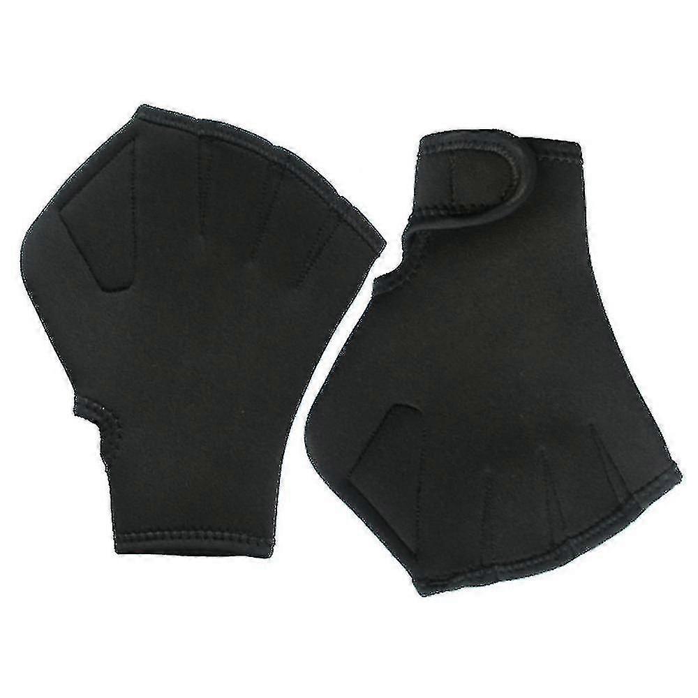 1pair Webbed Swimming Gloves Traning Fit Paddles Resistance Diving Hand Web