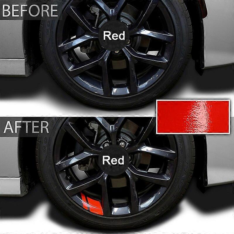 6Pcs Car Sticker Reflective Car Wheel Rim Vinyl Warning Stickers Hash Mark Stripe Racing Wheel Hub Decals for Size 16-21" Vehicle Steering Wheel Cover