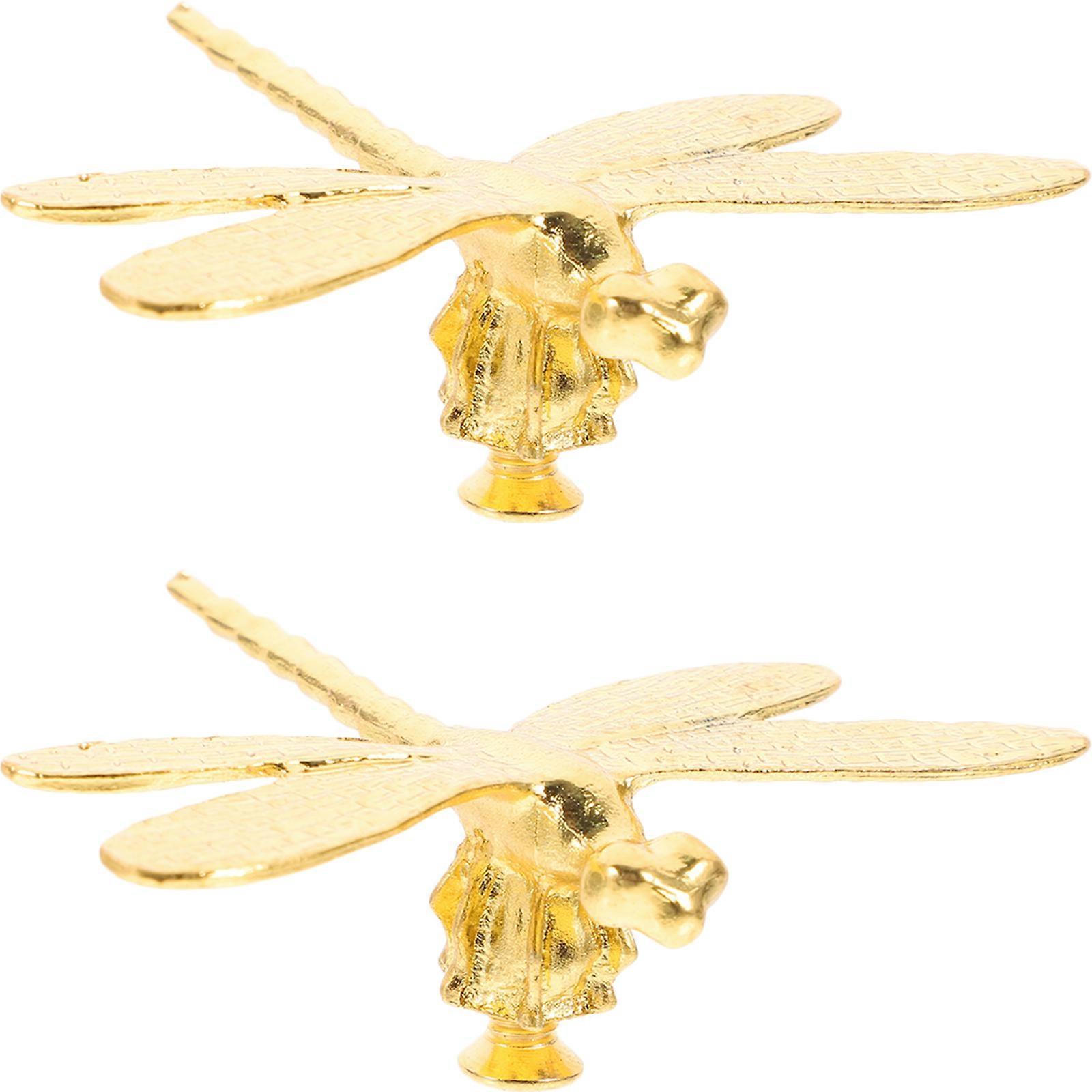 2pcs Dresser Knobs Dragonfly Knobs Cabinet Door Handles Decorative Furniture Pulls