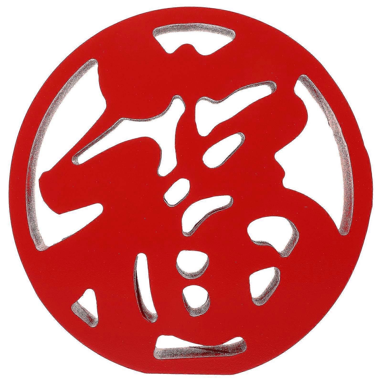 Chinese Style Fu Character Wooden Ornament Wood Fu Character Table Decor Wedding Room Ornament Z