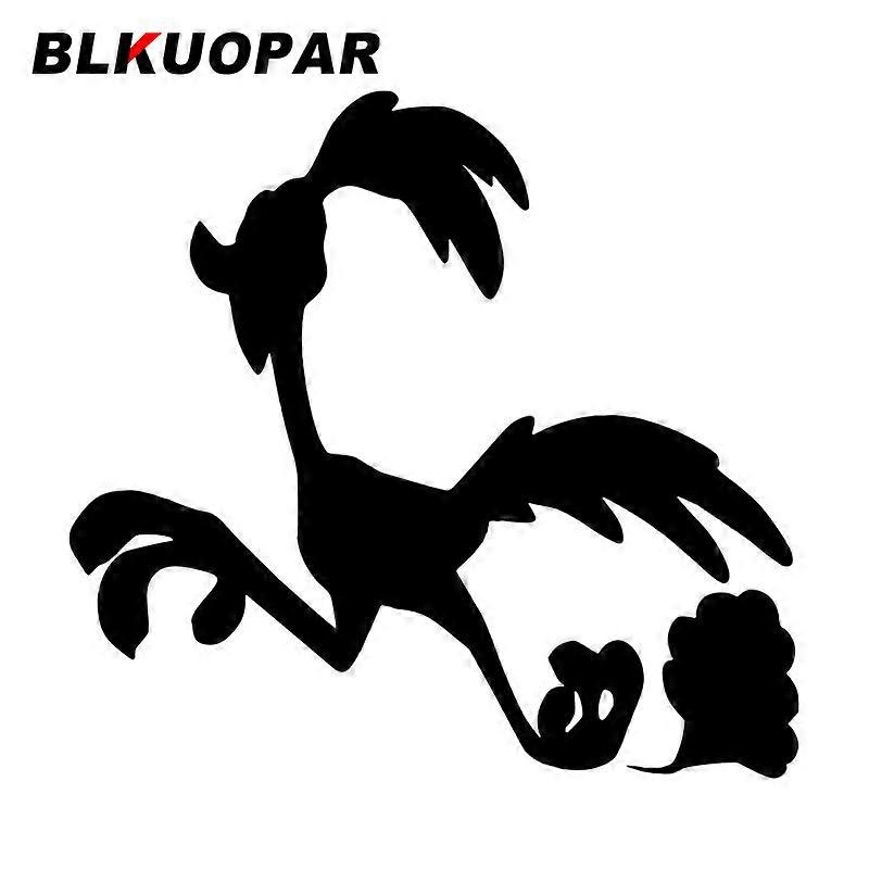 Wile Coyote Silhouette Car Stickers Die Cut Waterproof Windshield Skateboard Cartoon Animals Funny Graphics RV Decals
