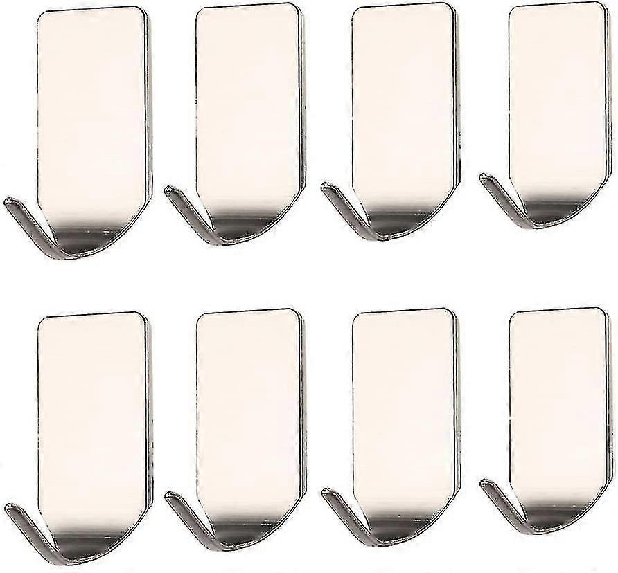 8 Pieces Bathroom Self Adhesive Towel Hooks Kitchen Waterproof